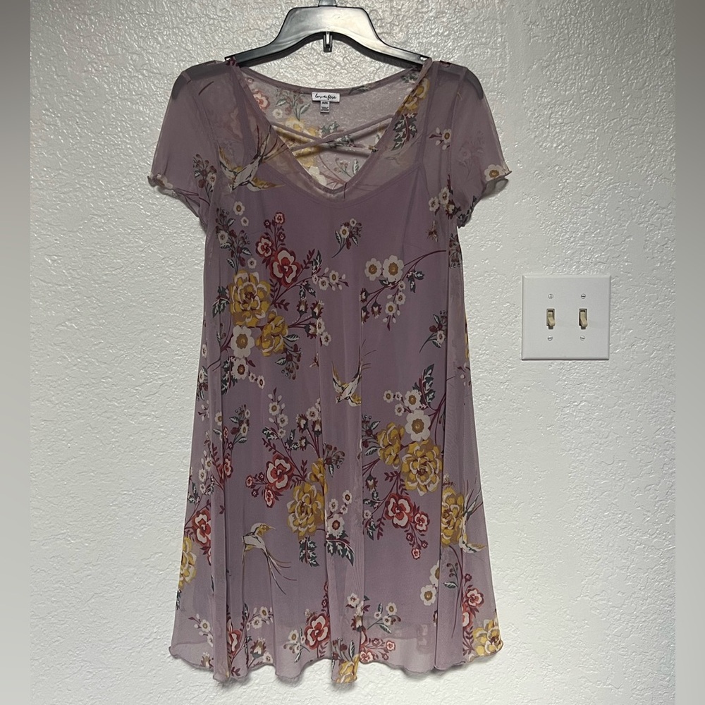 Love, Fire Floral Mesh Top
